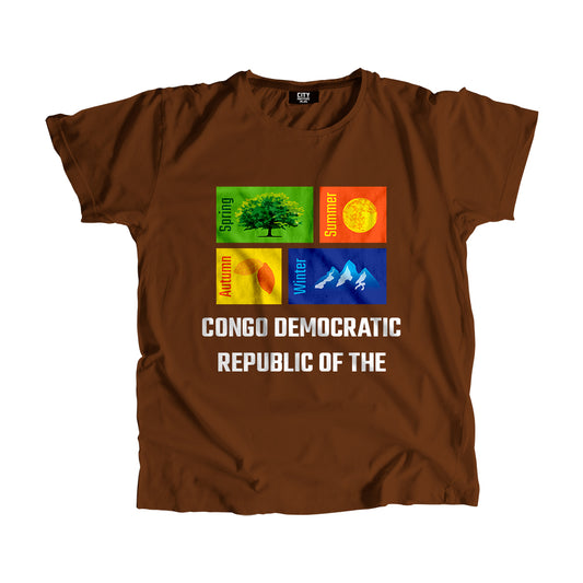 CONGO DEMOCRATIC REPUBLIC OF THE Seasons Seasons Unisex T-Shirt | City Posters Plus