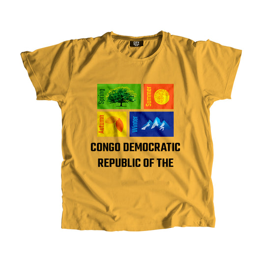 CONGO DEMOCRATIC REPUBLIC OF THE Seasons Seasons Unisex T-Shirt | City Posters Plus