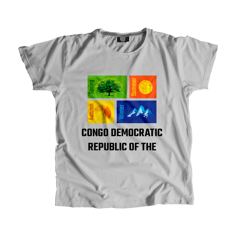 CONGO DEMOCRATIC REPUBLIC OF THE Seasons Men Unisex T-Shirt (Melange Grey)