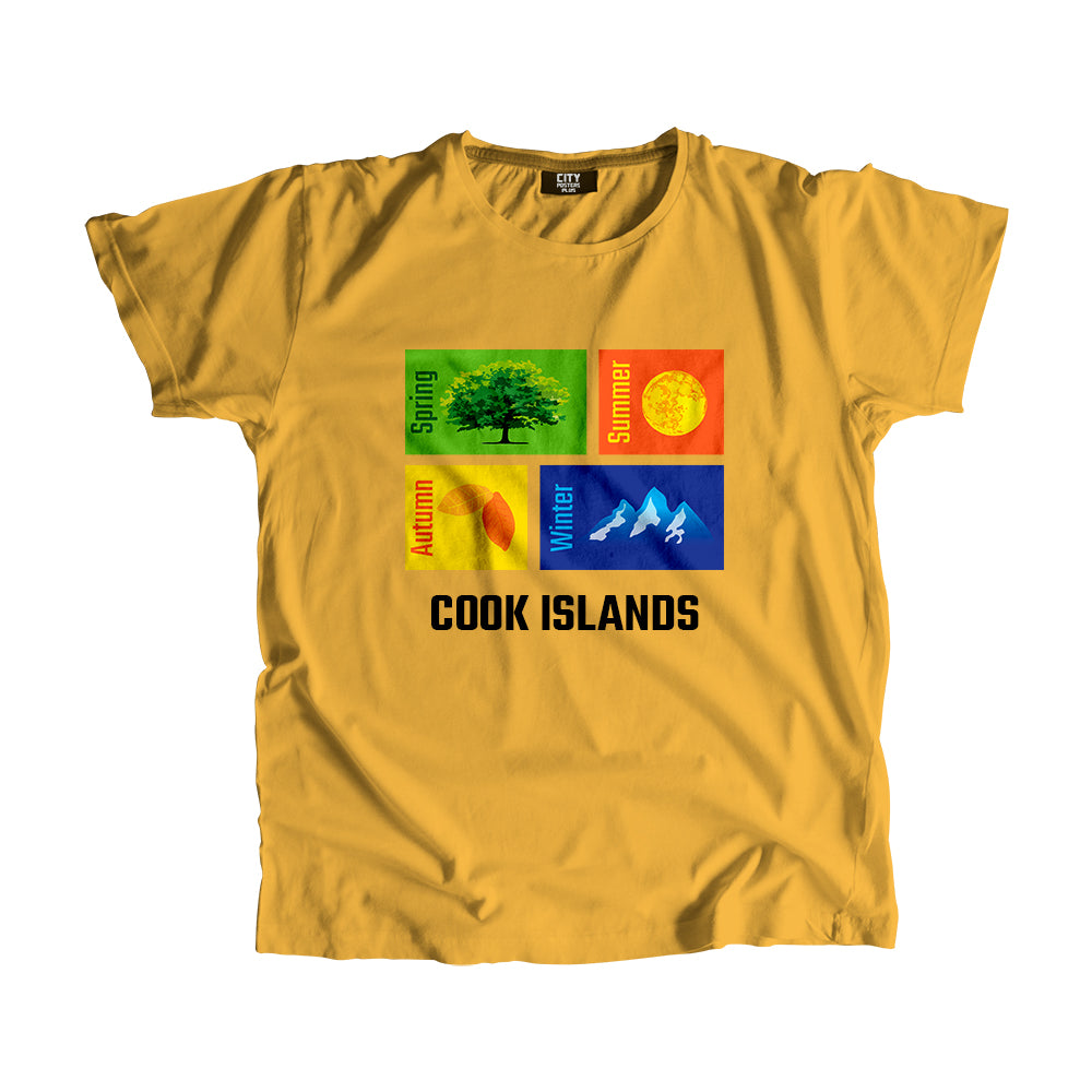 COOK ISLANDS Seasons Unisex T-Shirt (Golden Yellow)