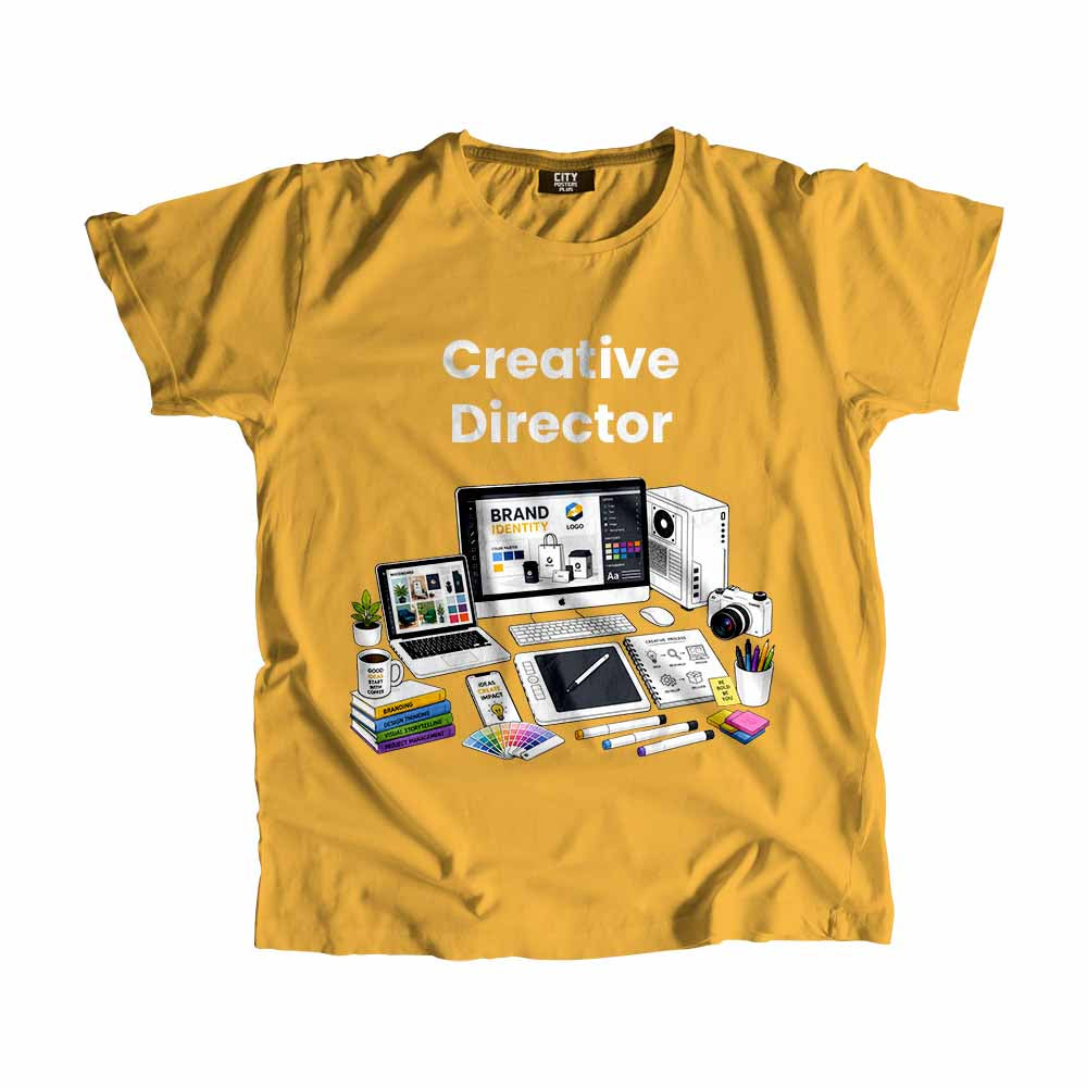 Creative Director Men Unisex T-Shirt (Golden Yellow) Technology Unisex T-Shirt | City Posters Plus