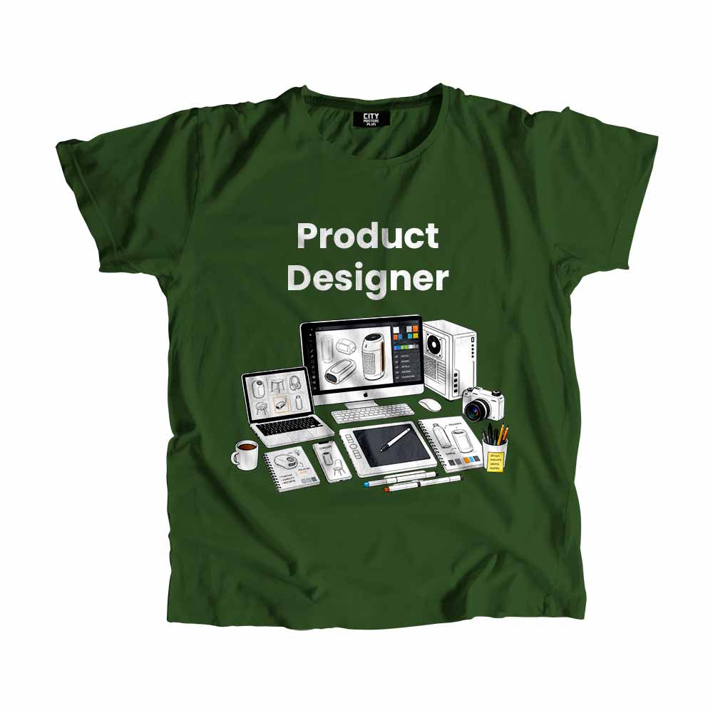 Product Designer Men Unisex T-Shirt (Olive Green) Technology Unisex T-Shirt | City Posters Plus