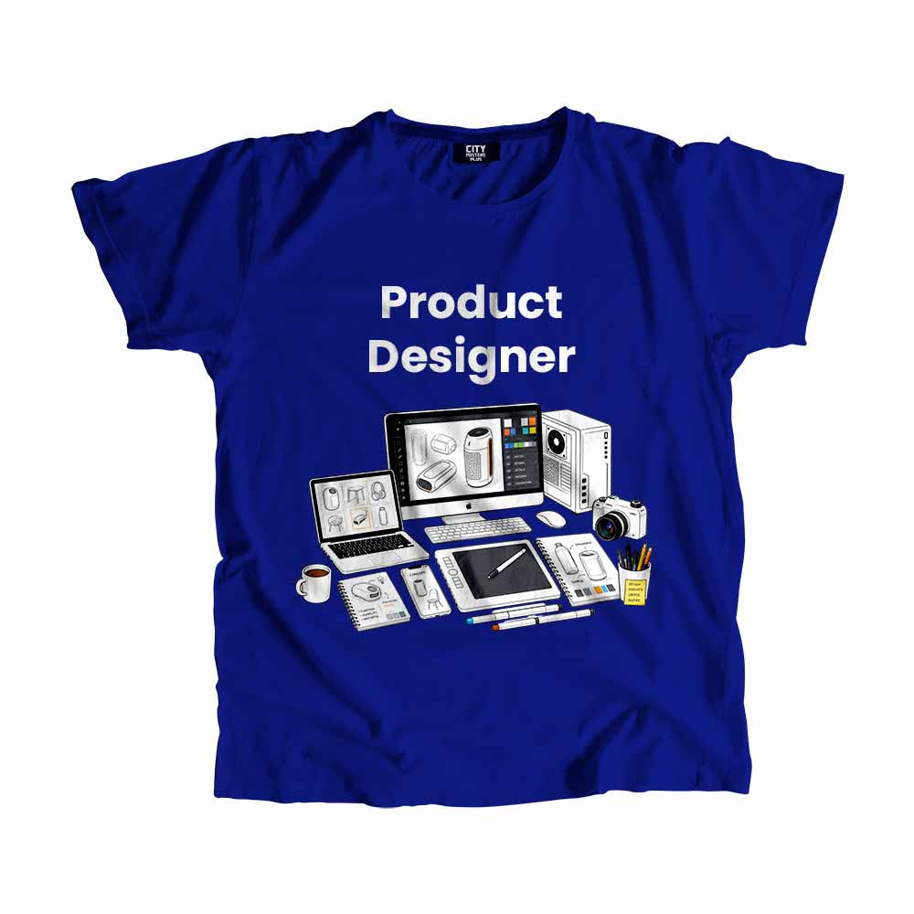 Product Designer Men Unisex T-Shirt (Royal Blue) Technology Unisex T-Shirt | City Posters Plus