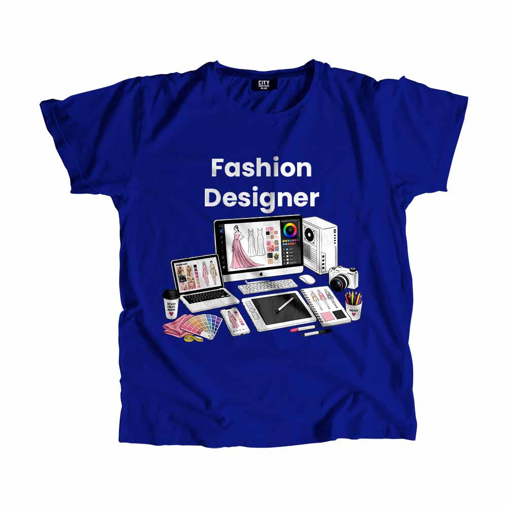 Fashion Designer Men Unisex T-Shirt (Royal Blue) Technology Unisex T-Shirt | City Posters Plus