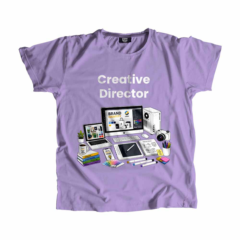 Creative Director Men Unisex T-Shirt (Iris Lavender) Technology Unisex T-Shirt | City Posters Plus