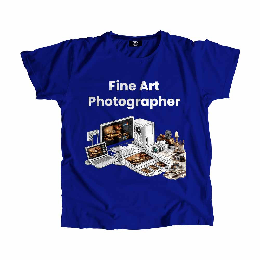 Fine Art Photographer Men Unisex T-Shirt (Royal Blue) Technology Unisex T-Shirt | City Posters Plus