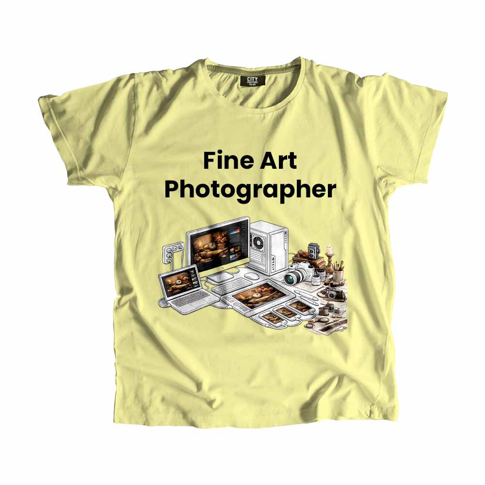 Fine Art Photographer Men Unisex T-Shirt (Butter Yellow) Technology Unisex T-Shirt | City Posters Plus