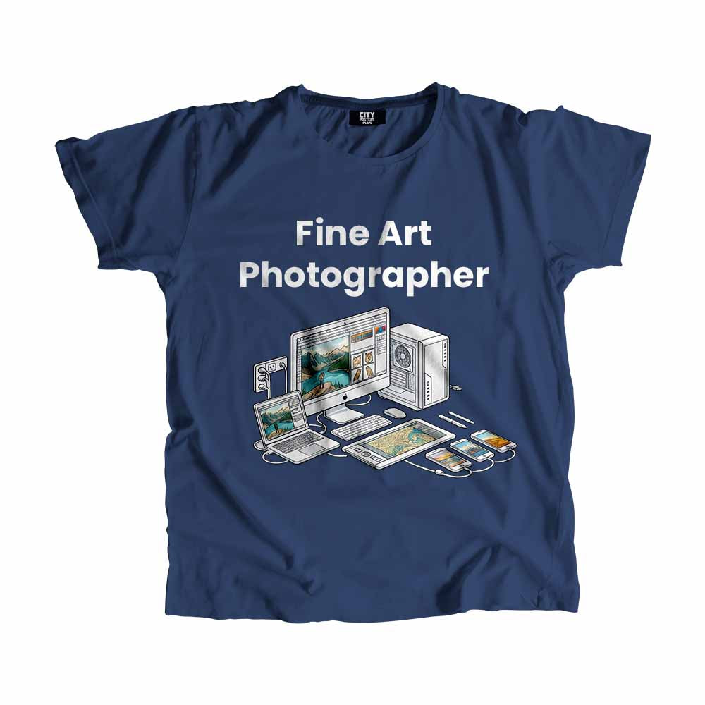 Fine Art Photographer Men Unisex T-Shirt (Navy Blue) Technology Unisex T-Shirt | City Posters Plus