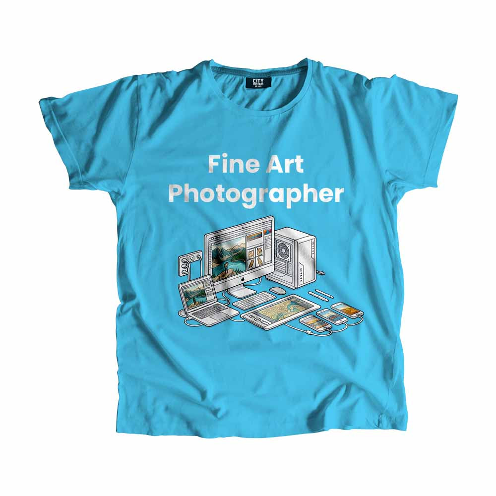Fine Art Photographer Men Unisex T-Shirt (Sky Blue) Technology Unisex T-Shirt | City Posters Plus