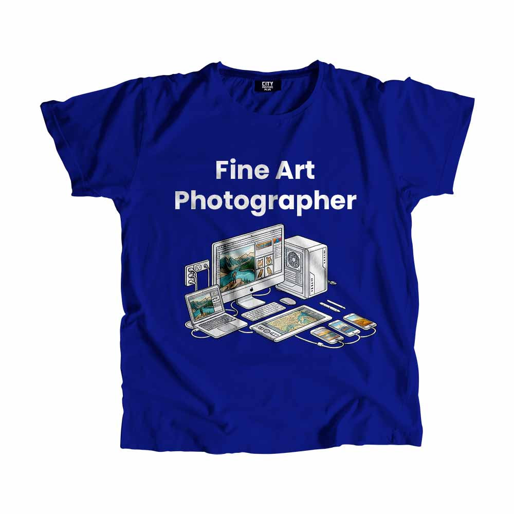 Fine Art Photographer Men Unisex T-Shirt (Royal Blue) Technology Unisex T-Shirt | City Posters Plus