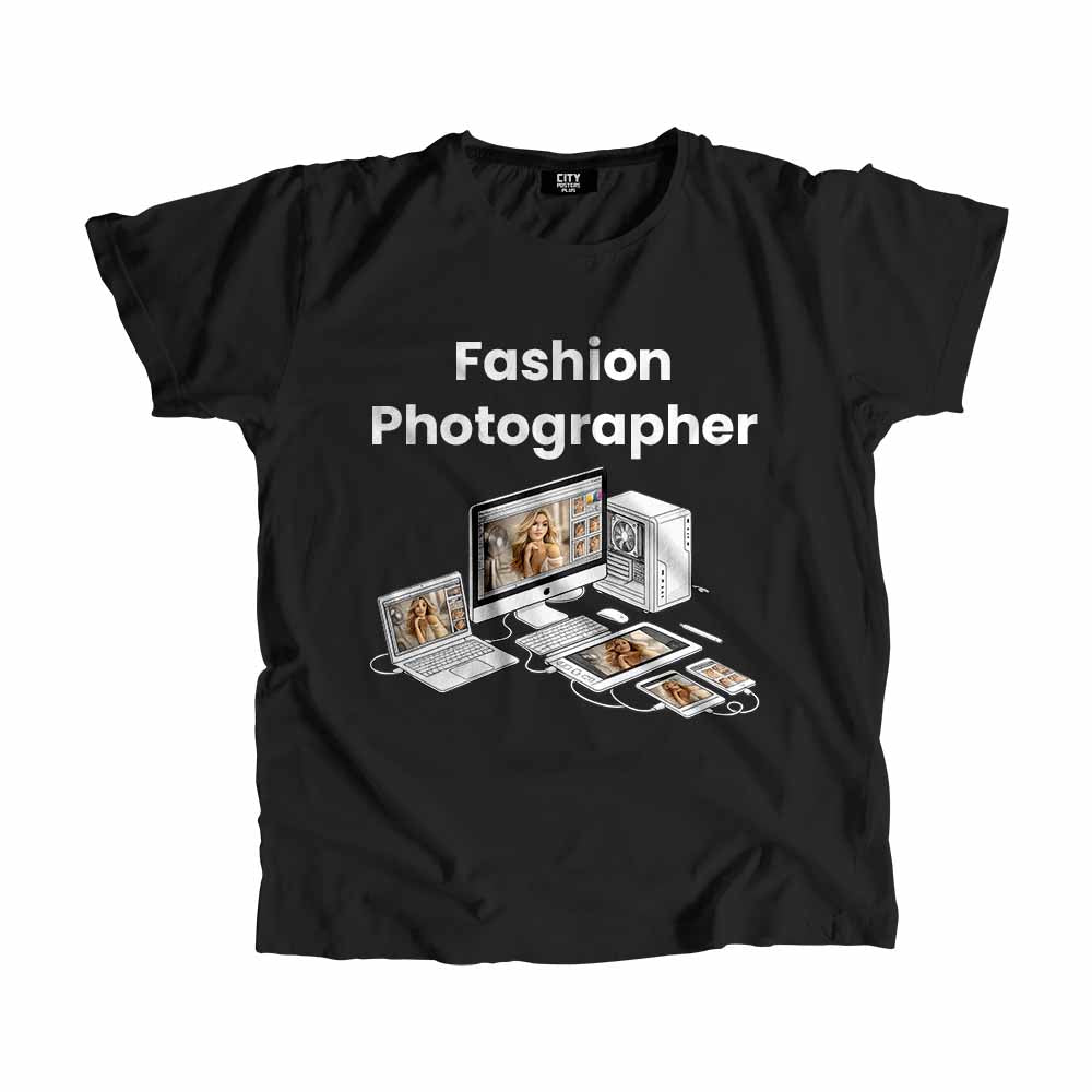 Fashion Photographer Men Unisex T-Shirt (Black) Technology Unisex T-Shirt | City Posters Plus