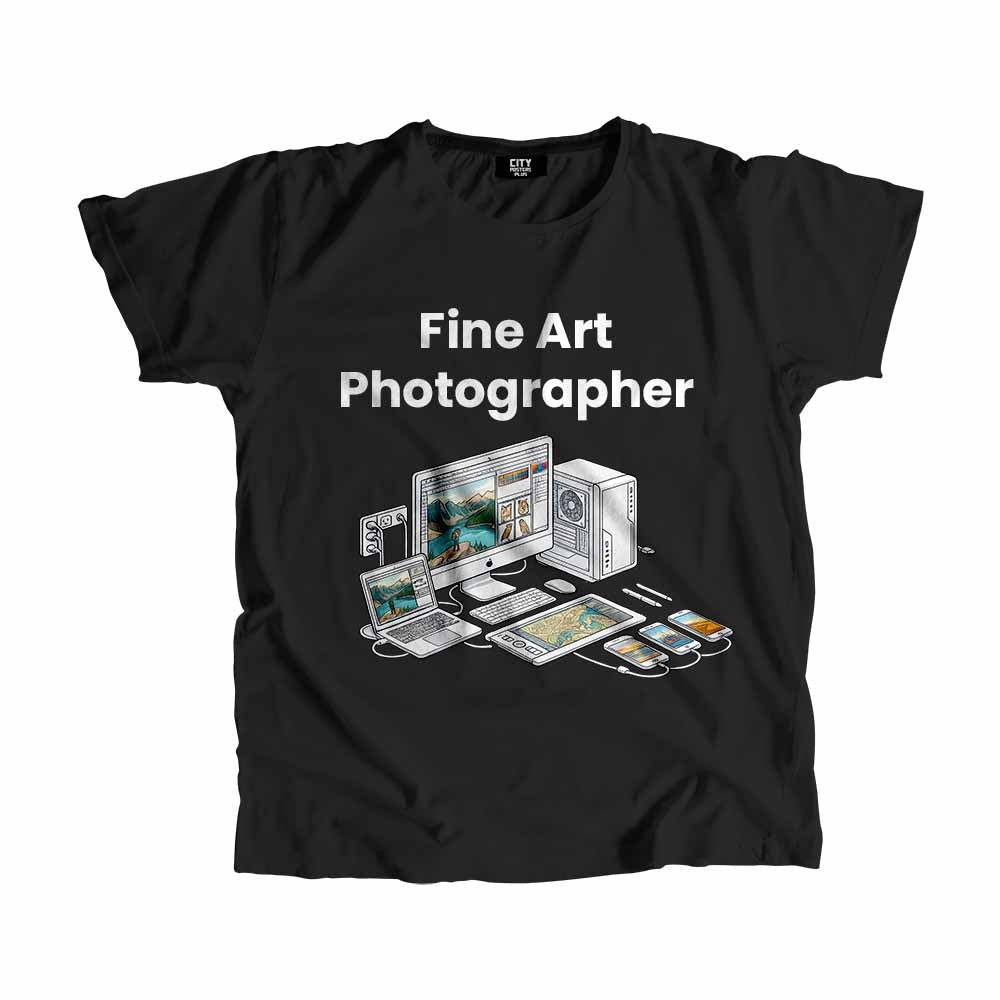 Fine Art Photographer Men Unisex T-Shirt (Black) Technology Unisex T-Shirt | City Posters Plus