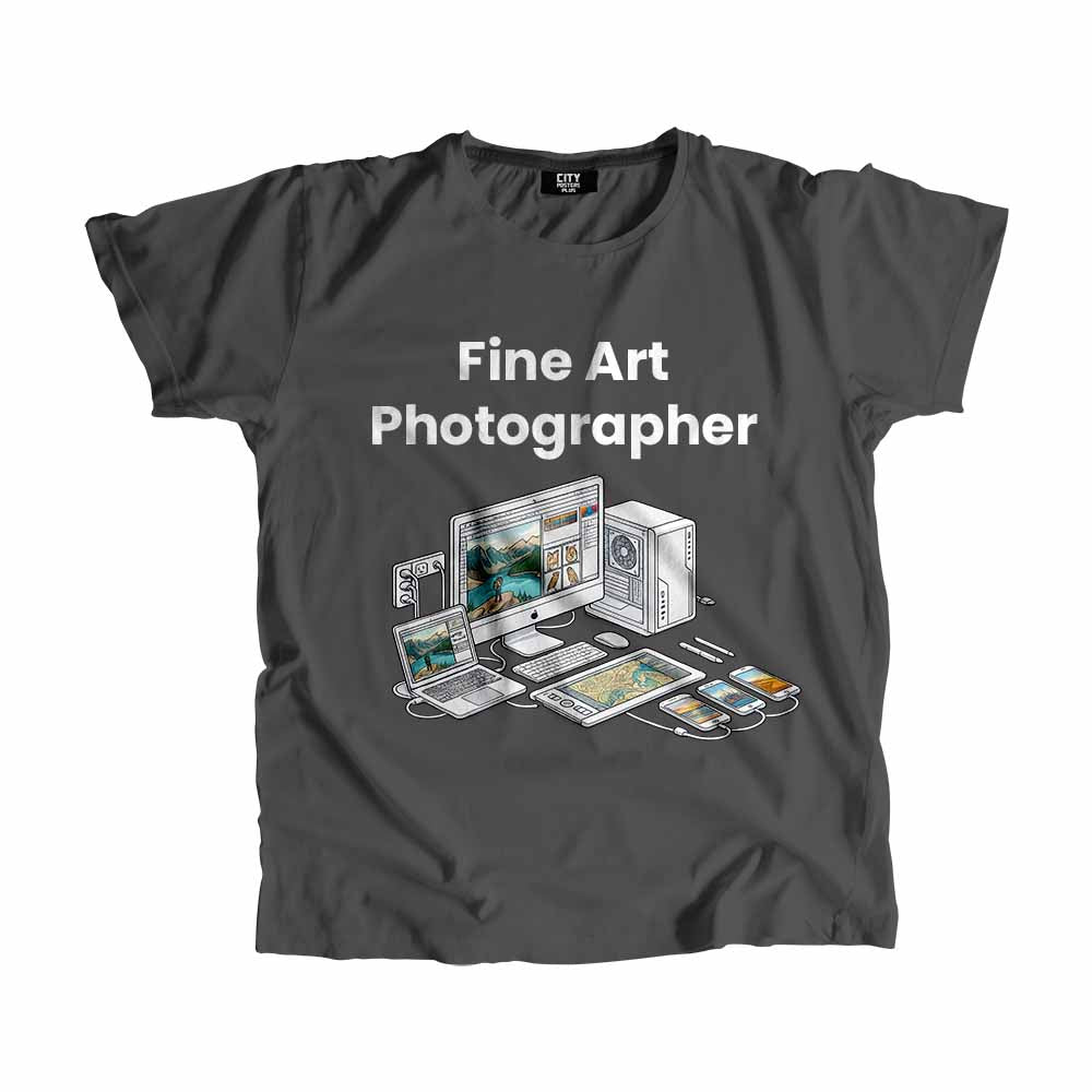 Fine Art Photographer Men Unisex T-Shirt (Charcoal Grey) Technology Unisex T-Shirt | City Posters Plus