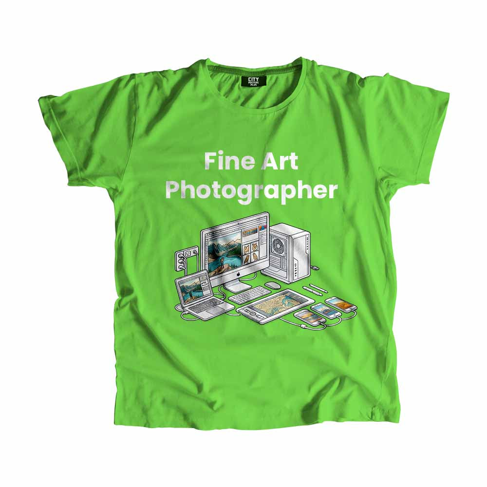 Fine Art Photographer Men Unisex T-Shirt (Liril Green) Technology Unisex T-Shirt | City Posters Plus