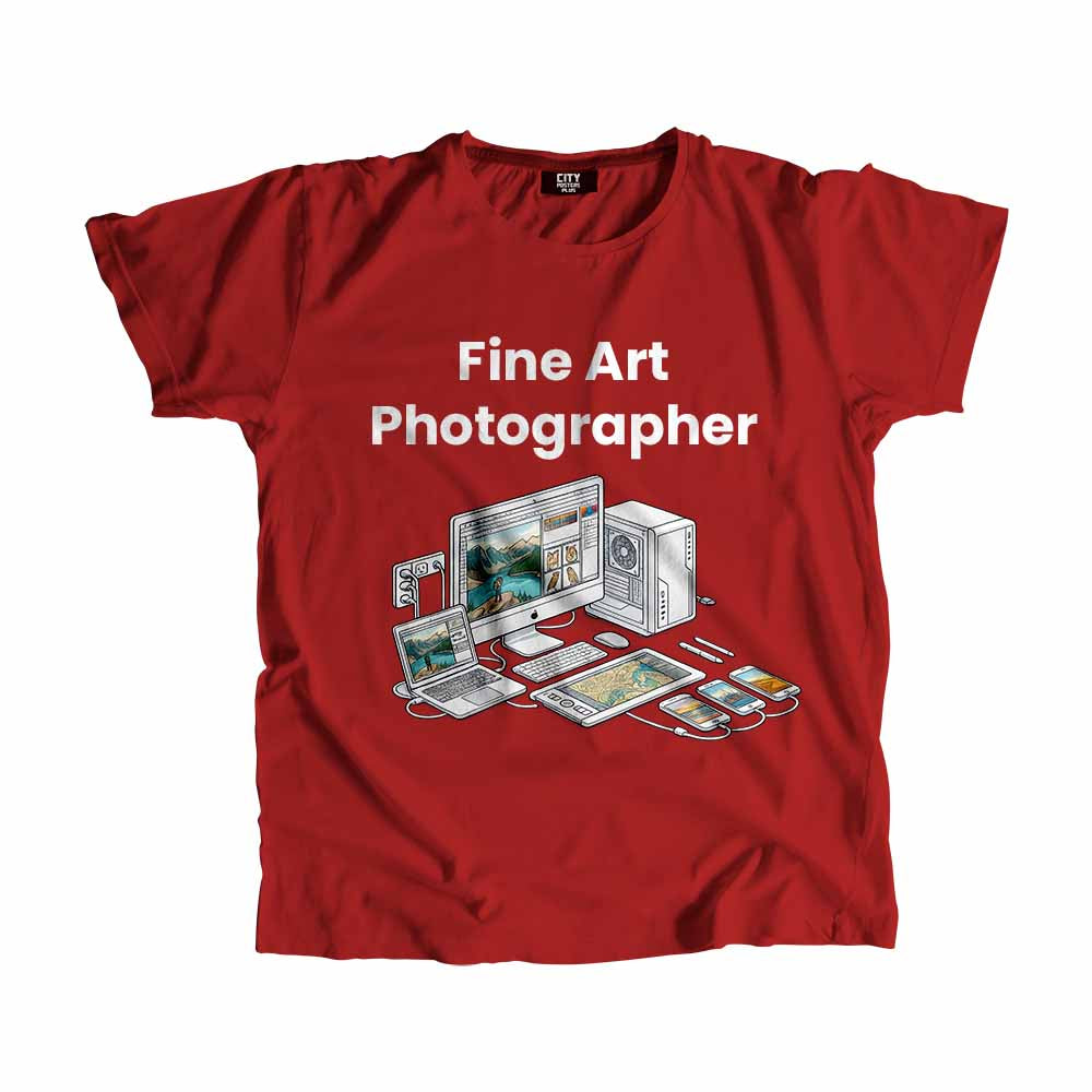 Fine Art Photographer Men Unisex T-Shirt (Red) Technology Unisex T-Shirt | City Posters Plus