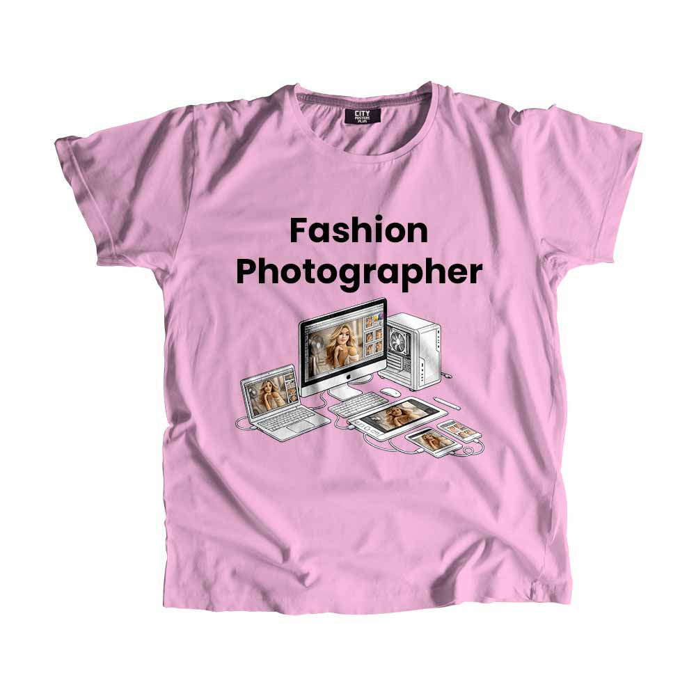 Fashion Photographer Men Unisex T-Shirt (Light Pink) Technology Unisex T-Shirt | City Posters Plus