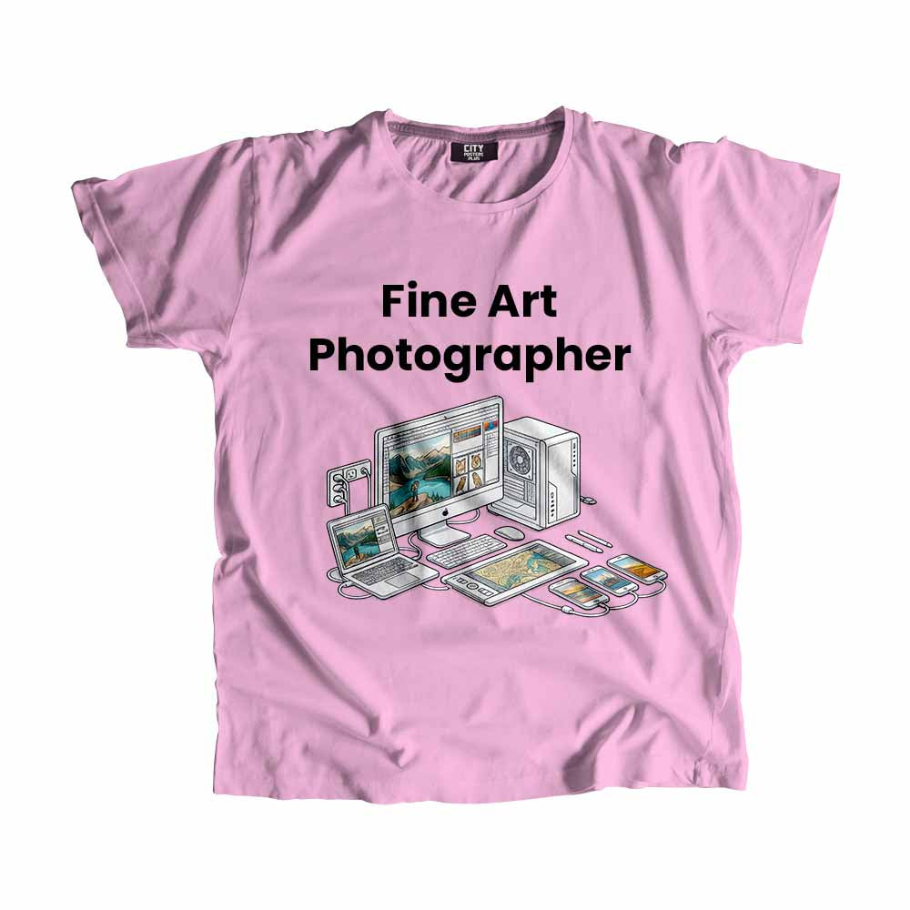 Fine Art Photographer Men Unisex T-Shirt (Light Pink) Technology Unisex T-Shirt | City Posters Plus