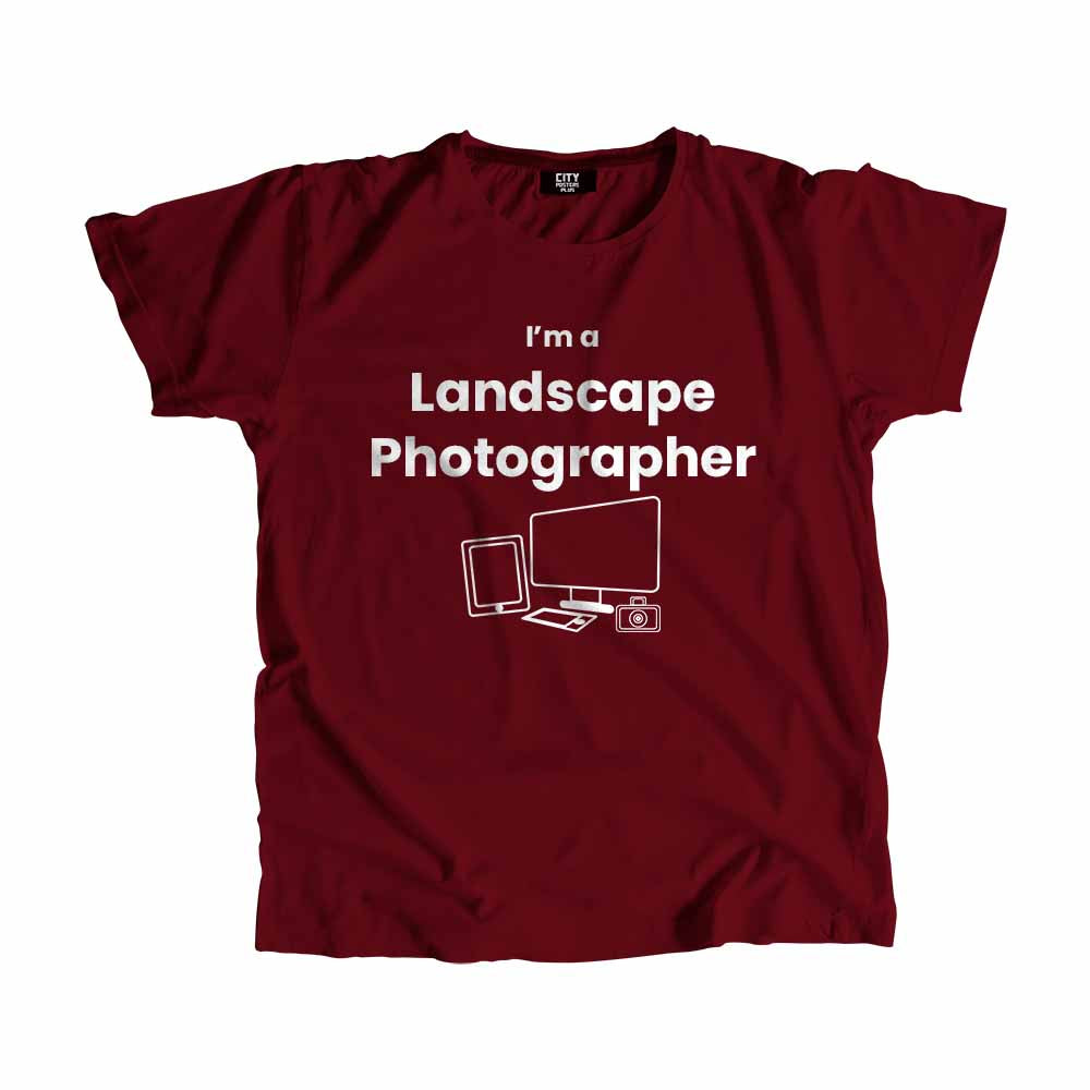 Landscape Photographer Men Unisex T-Shirt (Maroon)
