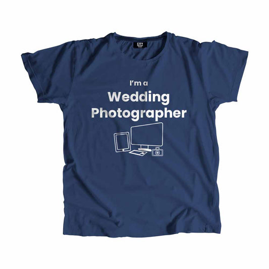 Wedding Photographer Men Unisex T-Shirt (Navy Blue)