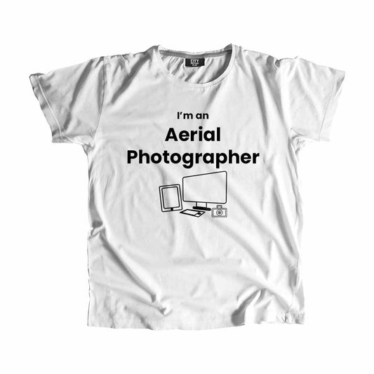 Aerial Photographer Men Unisex T-Shirt (White)