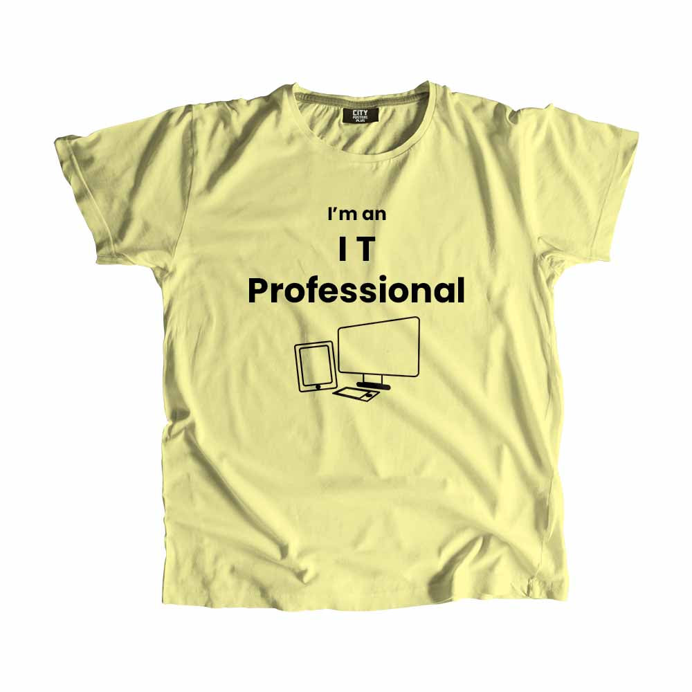 IT Professional Men Unisex T-Shirt (Butter Yellow)