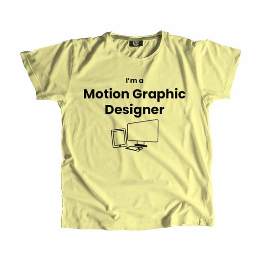 Motion Graphic Designer Men Unisex T-Shirt (Butter Yellow)
