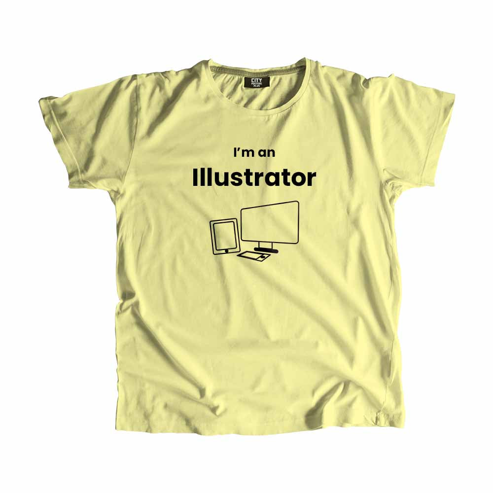 Illustrator Men Unisex T-Shirt (Butter Yellow)