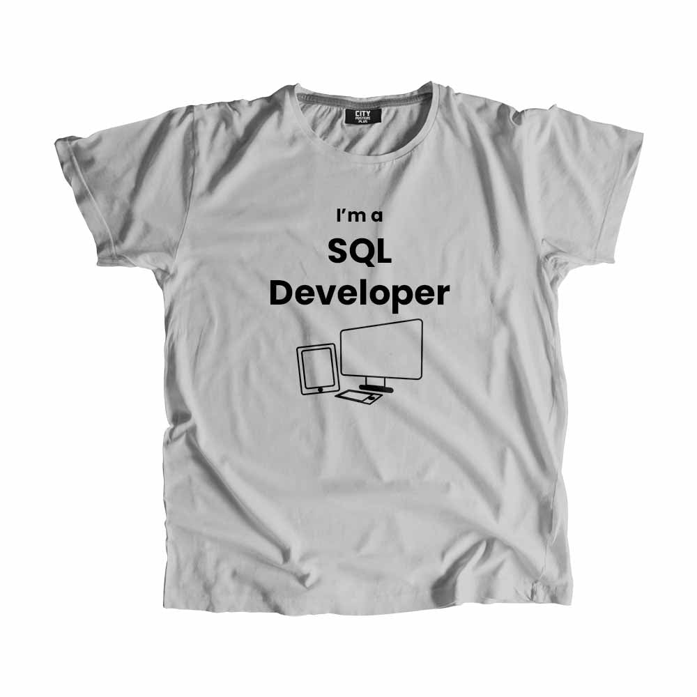 SQL Developer Men Unisex T-Shirt (Melange Grey)