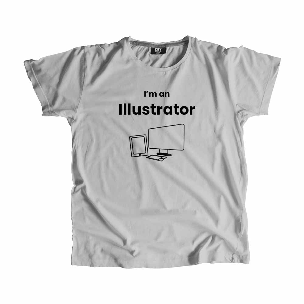 Illustrator Men Unisex T-Shirt (Melange Grey)