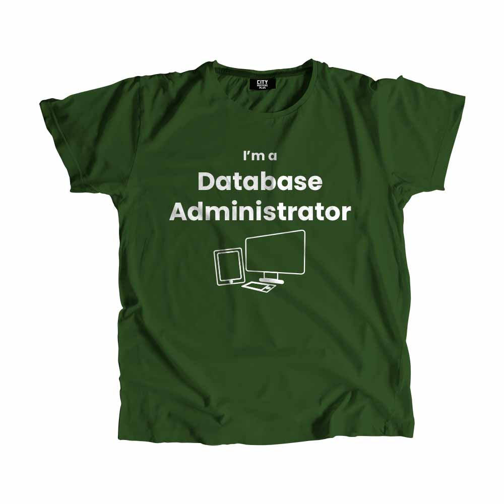Database Administrator Men Unisex T-Shirt (Olive Green)
