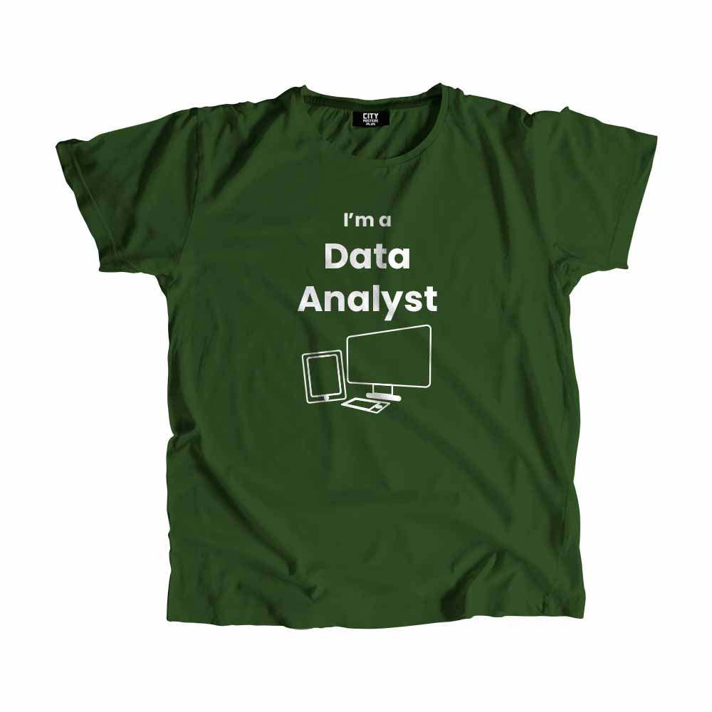 Data Analyst Men Unisex T-Shirt (Olive Green)