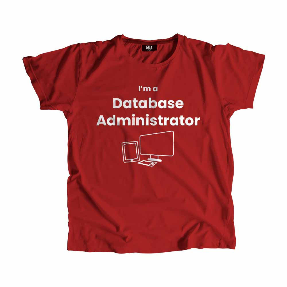 Database Administrator Men Unisex T-Shirt (Red)