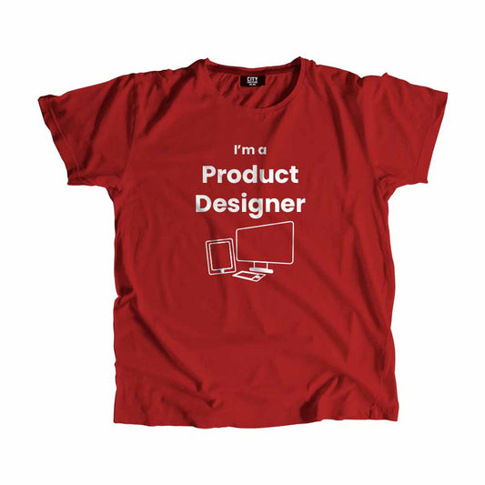 Product Designer Men Unisex T-Shirt (Red) Technology Unisex T-Shirt | City Posters Plus