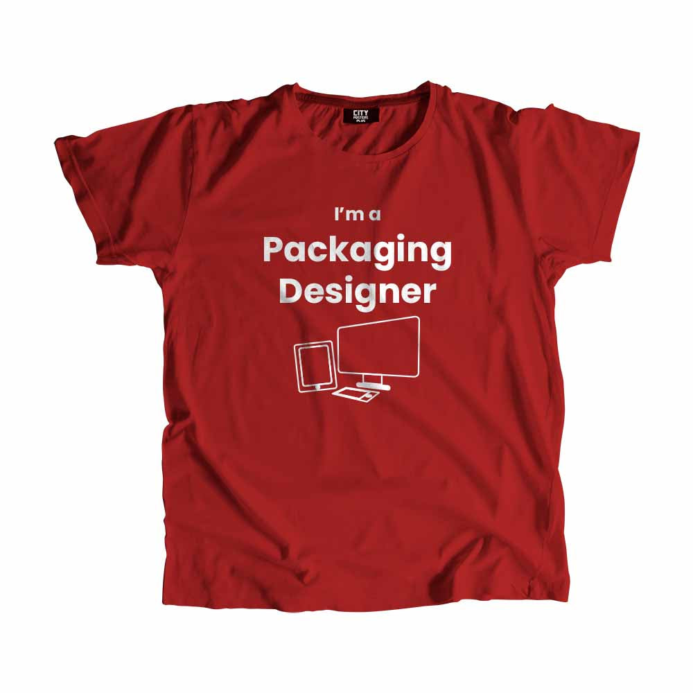 Packaging Designer Men Unisex T-Shirt (Red)
