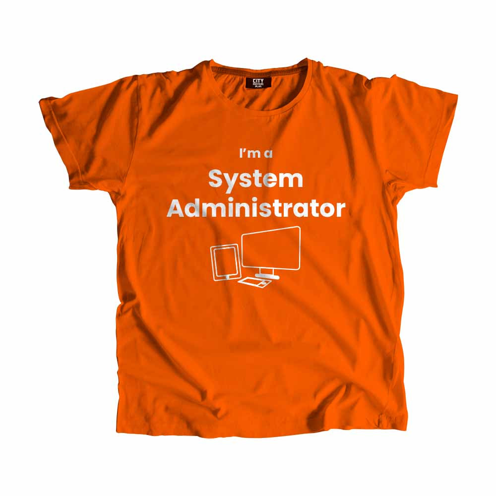 System Administrator Men Unisex T-Shirt (Orange)
