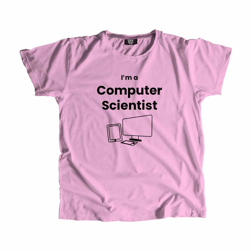 Computer Scientist Men Unisex T-Shirt (Light Pink)