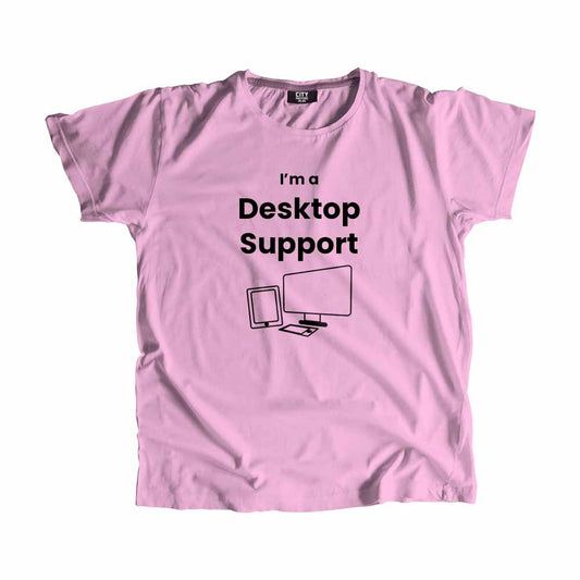 Desktop Support Men Unisex T-Shirt (Light Pink)