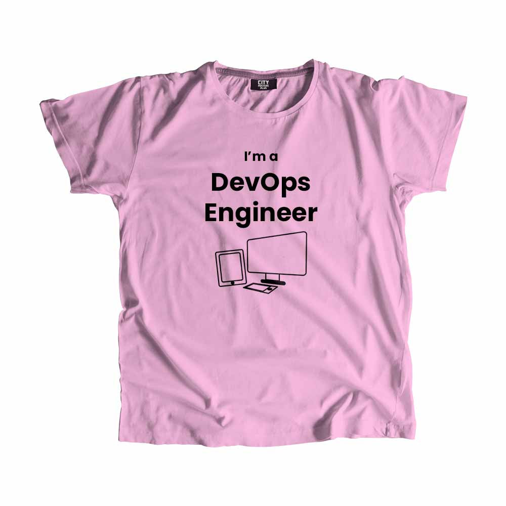DevOps Engineer Men Unisex T-Shirt (Light Pink)