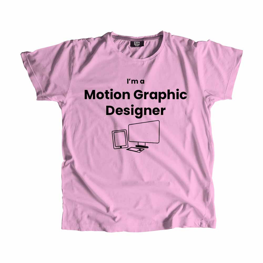 Motion Graphic Designer Men Unisex T-Shirt (Light Pink)