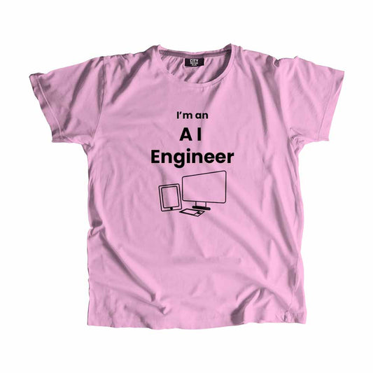 AI Engineer Men Unisex T-Shirt (Light Pink)