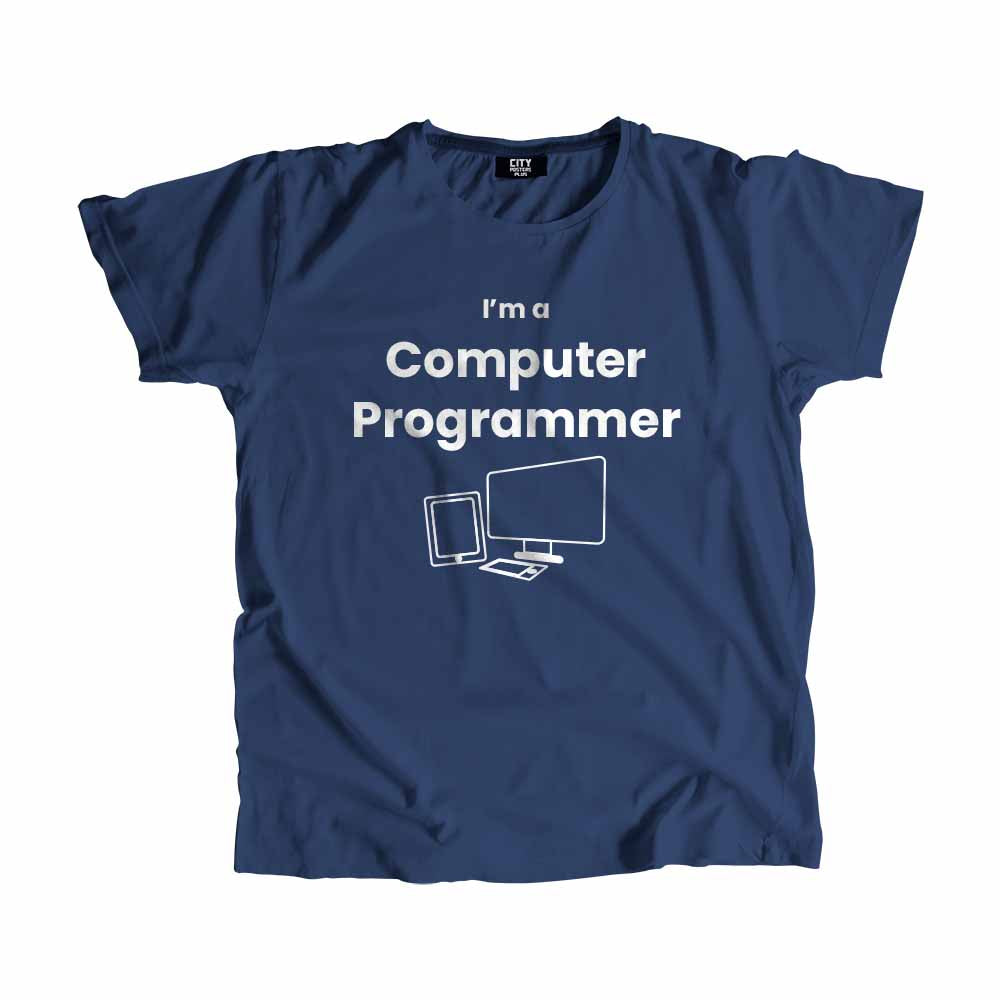 Computer Programmer Men Unisex T-Shirt (Navy Blue)