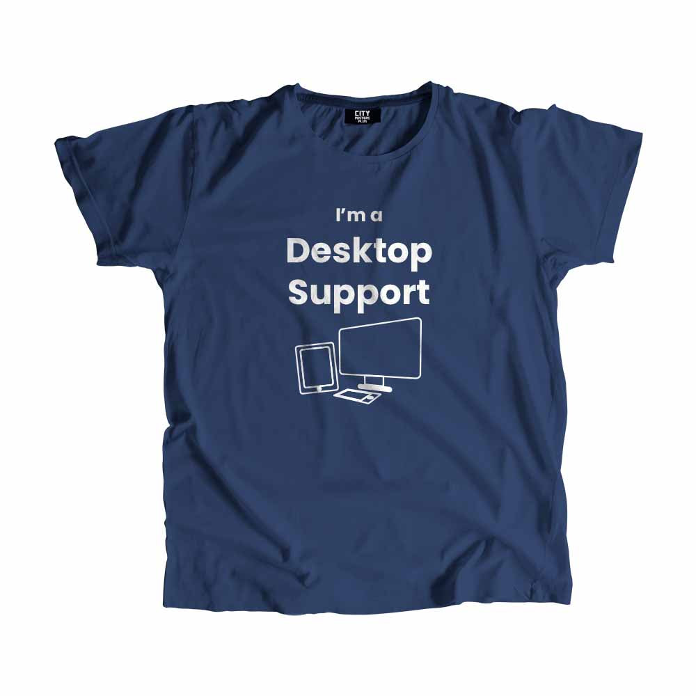 Desktop Support Men Unisex T-Shirt (Navy Blue)