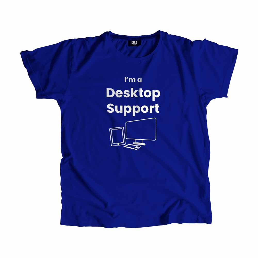 Desktop Support Men Unisex T-Shirt (Royal Blue)