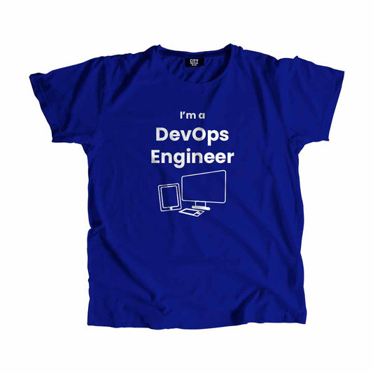 DevOps Engineer Men Unisex T-Shirt (Royal Blue)