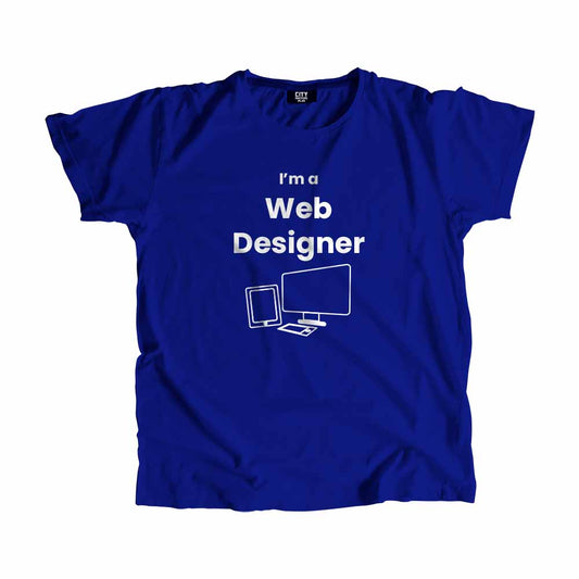 Web Designer Men Unisex T-Shirt (Royal Blue) Technology Unisex T-Shirt | City Posters Plus