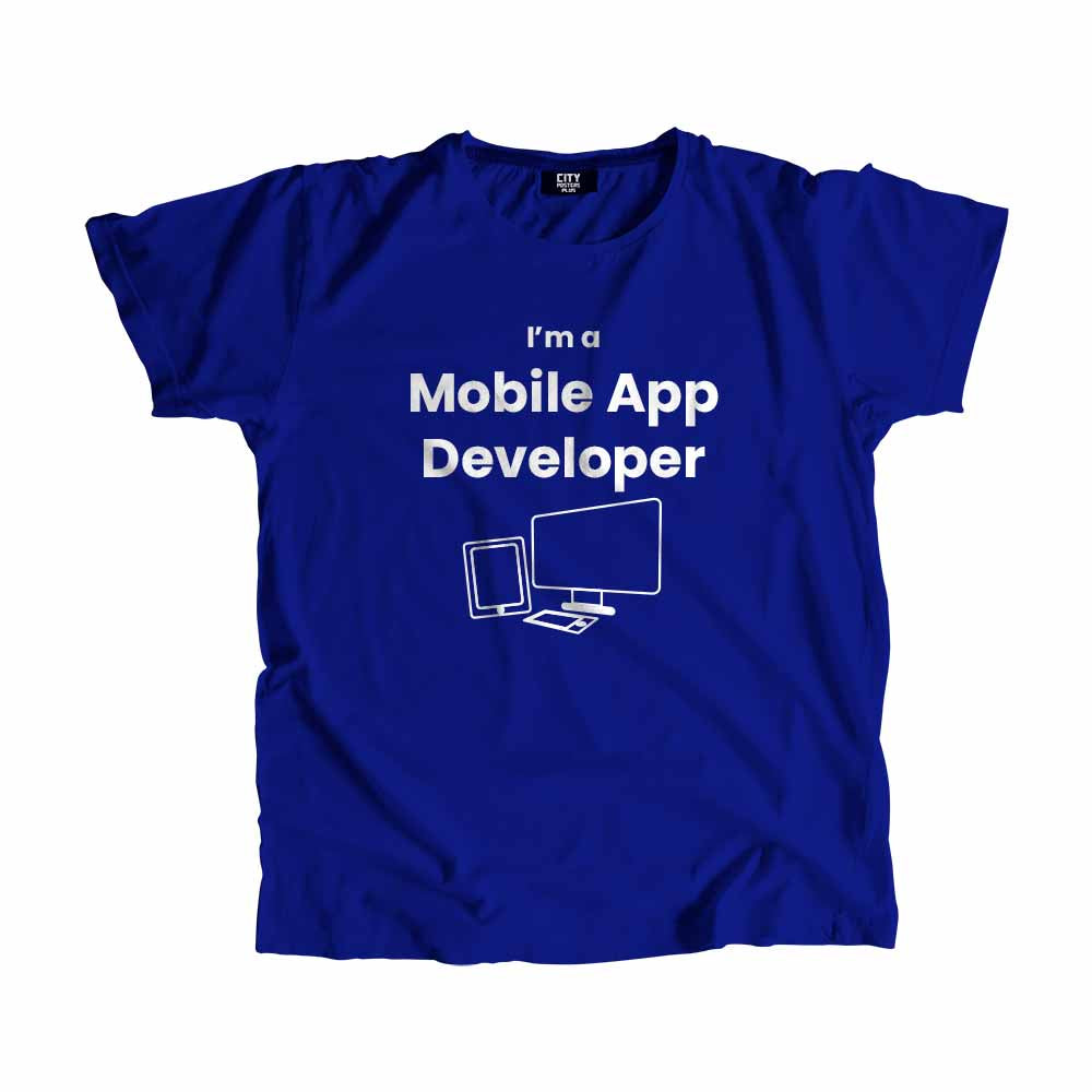 Mobile App Developer Men Unisex T-Shirt (Royal Blue)