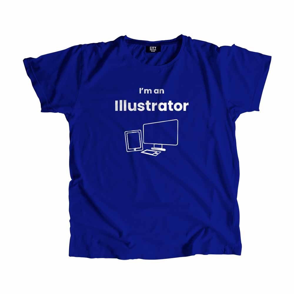 Illustrator Men Unisex T-Shirt (Royal Blue)