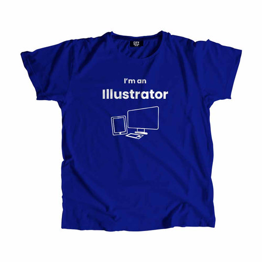 Illustrator Men Unisex T-Shirt (Royal Blue)