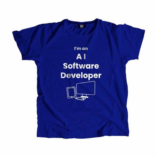 AI Software Developer Men Unisex T-Shirt (Royal Blue)
