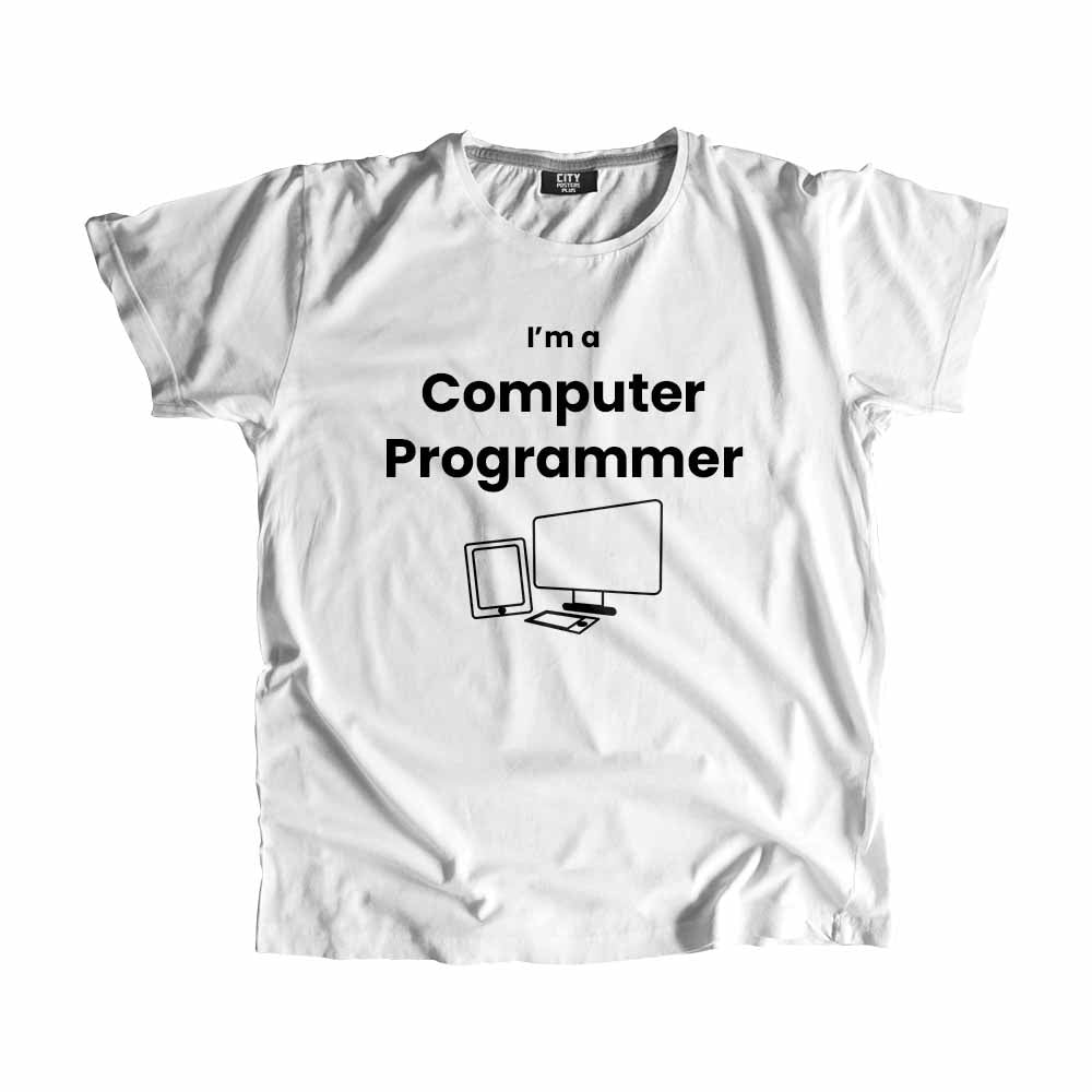 Computer Programmer Men Unisex T-Shirt (White)